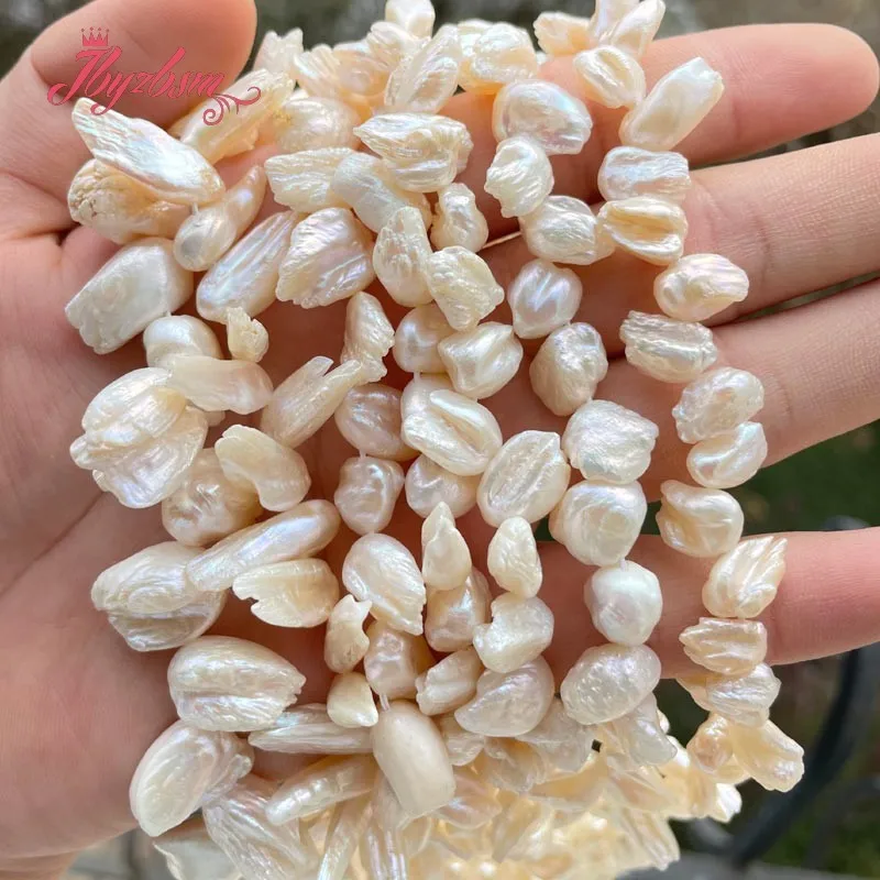TOP Drilled White Reborn Keshi Natural Freshwater Pearl Beads for DIY Bracelet Necklace Earrin Rings Charms Jewelry Making 15