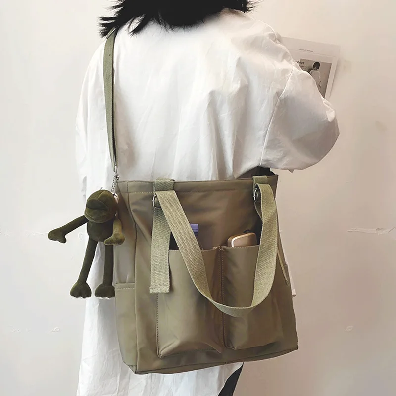 Women Shoulder Bag Female Shoppers Simple Fashion Zipper Handbags Waterproof Large Capacity Tote Hang Bags