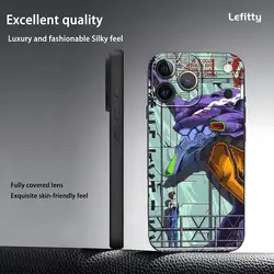 Neon Genesis Evangelion Black Frosted Soft Shell Phone Case - iPhone 15 Plus (Z1)