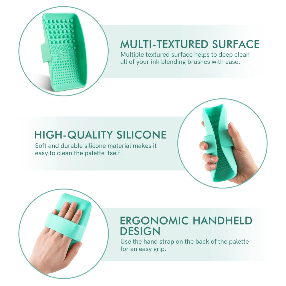 Handheld Silicone Brush Scrubber / Foldable Brush Cleaning Bowl Mat To Clean Blender Brushes A Lot Easier Brush Cleaning Palette
