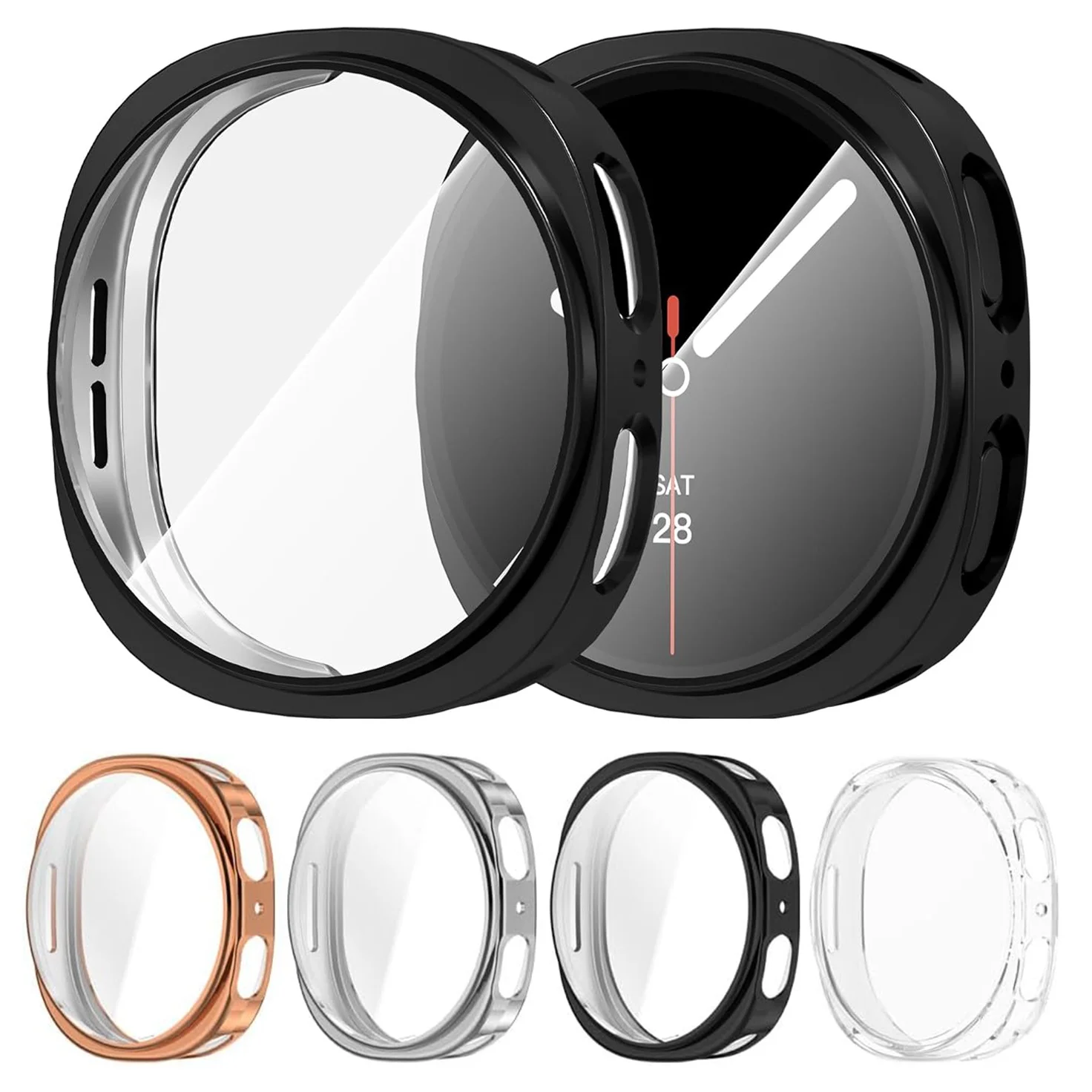 Premium Soft TPU Protective Watch Case with All-Around Screen Protector