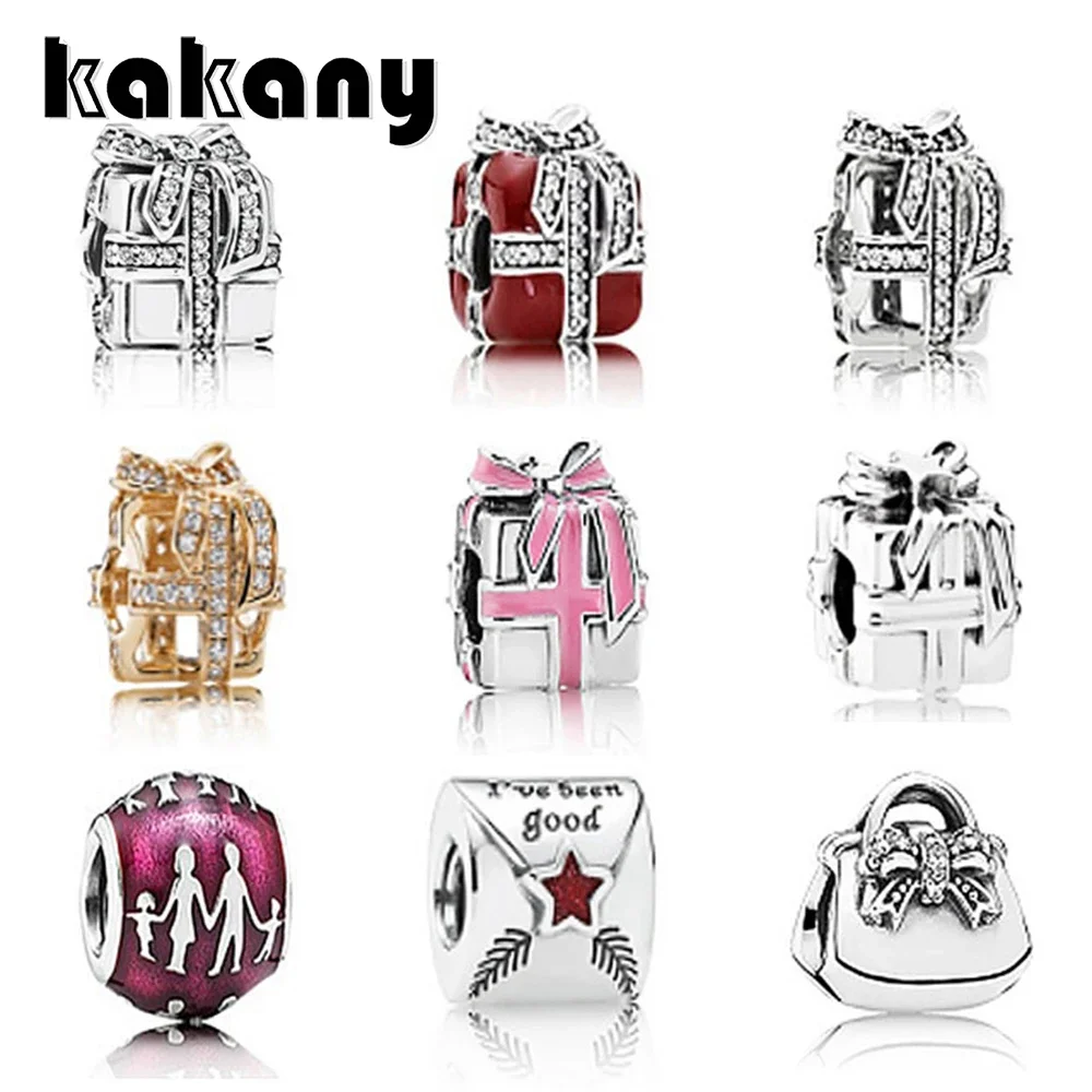 

925 Sterling Silver Pearl Birthday Celebration Birthday Cake Gift Box Birthday Charm Pendent Pendant Bracelets & Bangles