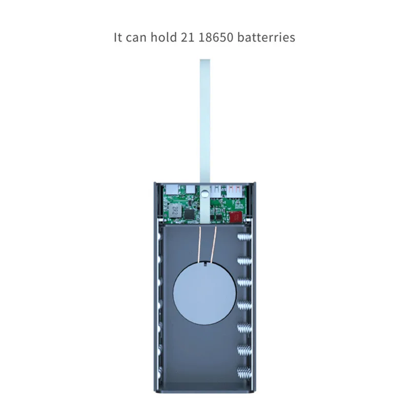 T21 배터리 보관 상자 21*18650 손전등 보조베터리 케이스 배터리 홀더 상자 듀얼 USB 18650 배터리 DIY 쉘 보관
