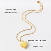 Cremation Jewelry Heart Stainless Steel Pendant Urn Necklace Memorial Pet Ashes Keepsake Jewelry with Filling Kit 2
