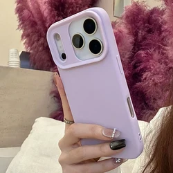 Vibrant Matte Liquid Silicone Shockproof Phone Case with Soft Back Bumper Cover - iPhone 15 (PURPLE)