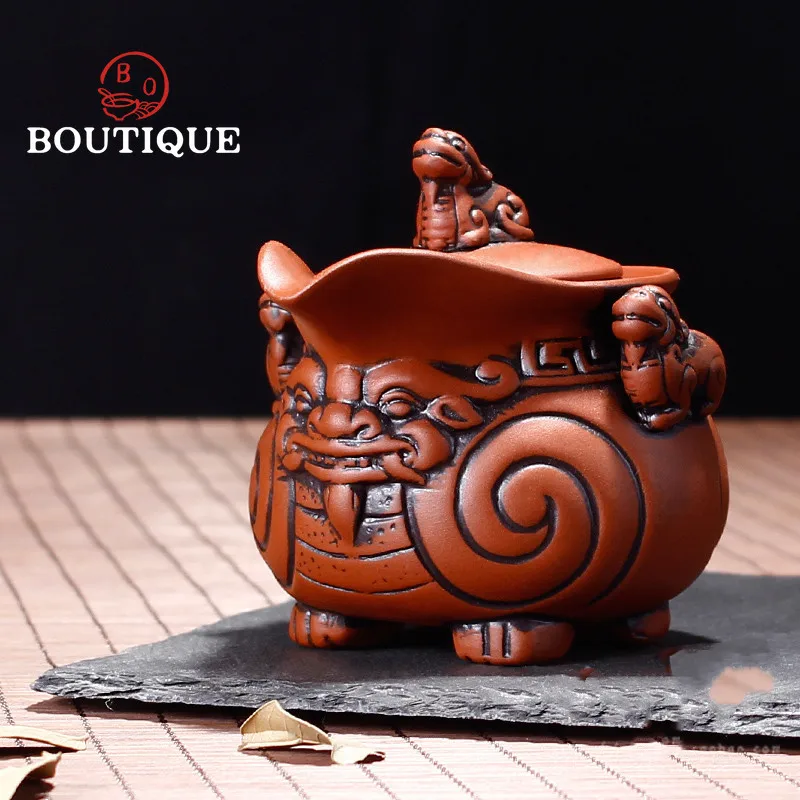 150ml Chinese Style Lucky Four Corners Handmade Beauty Kettle Tea Set