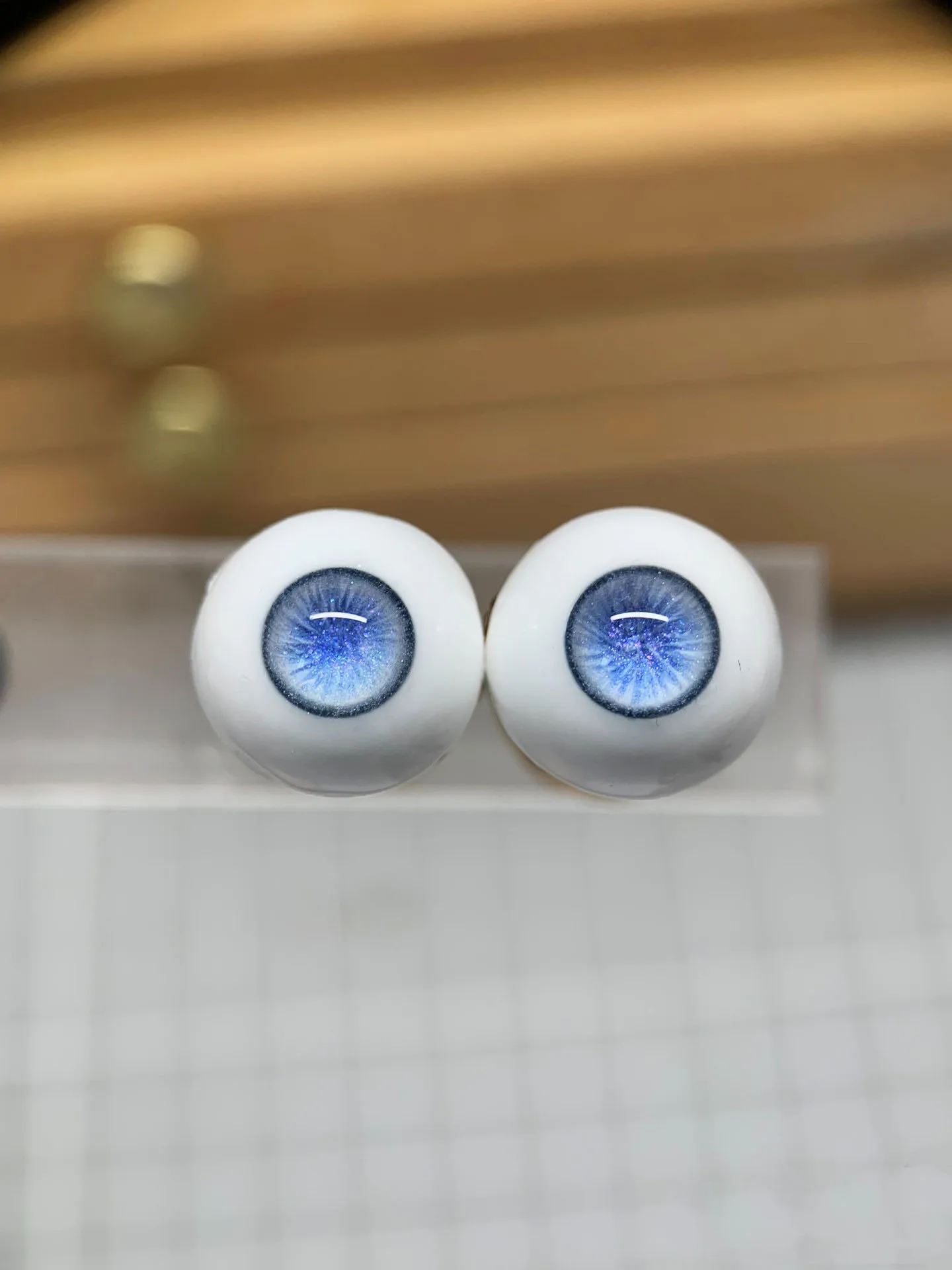 

1/3 1/4 1/6 BJD Doll Accessories Eyes For Toys Plaster Safety Eyeball “Blue Snowflake” OB11 Eyes For Crafts Free Shipping