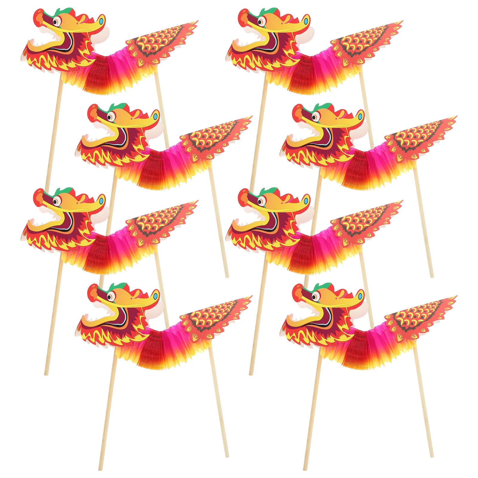 

Chinese Style New Year Dragon Garland Handheld Holding Paper Lanterns Spring Festival Decoration