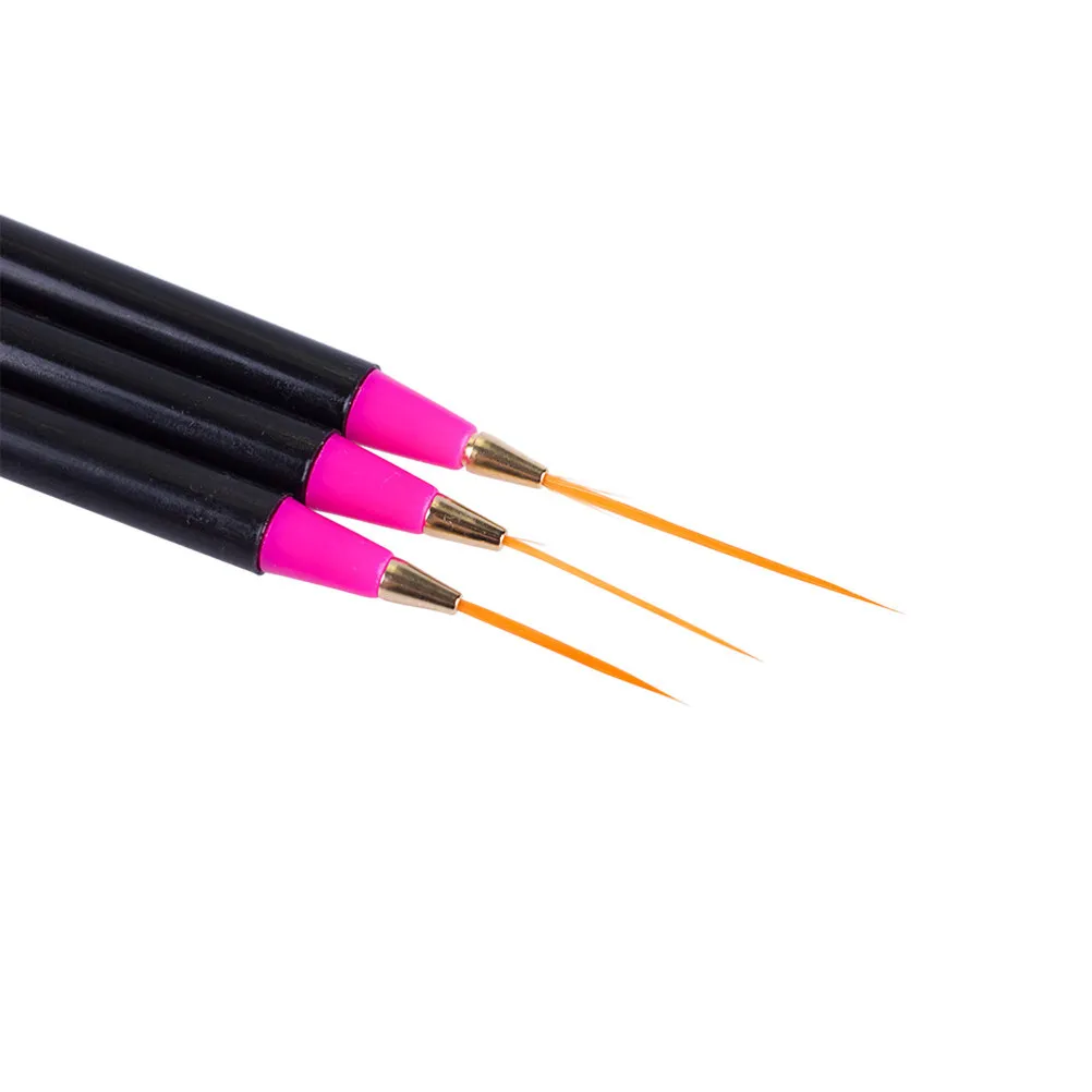 3종 네일아트 펜 도트 페인팅 브러쉬 도구 튼튼한 폴리쉬 브러쉬 펜 스트라이핑 라이너 네일 디자인 세트 도팅 페인팅 펜