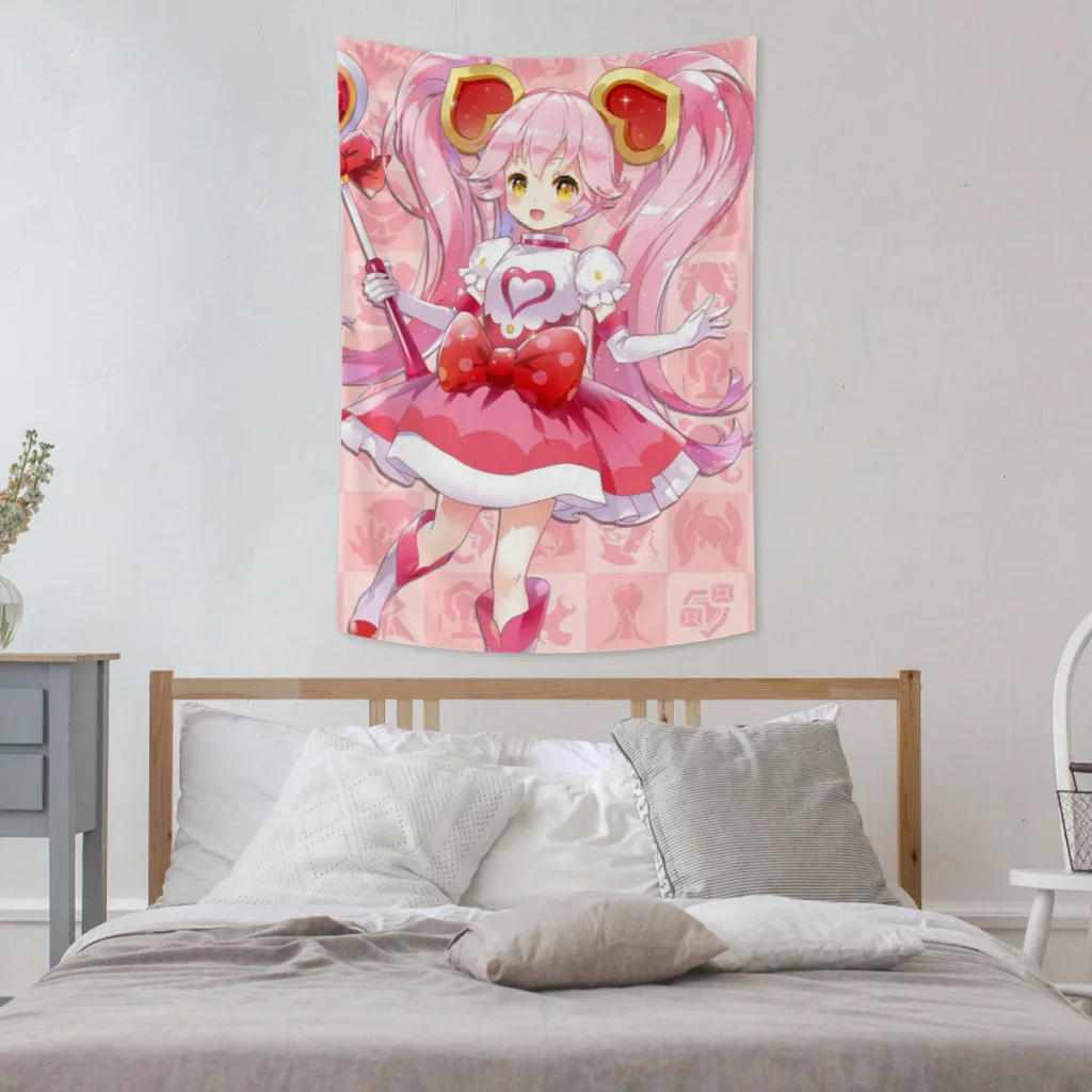 

Kawaii Anime Amu Hinamori Tapestry Room Décor Aesthetic Home Decoration Bedroom Wall Art