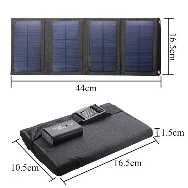 Napelemes Panel 8W 5 V Usb Hordozható Töltőpanel Kültéri Túrázás Vízálló Monokristályos Akkumulátor Mobiltelefonhoz - Image 6