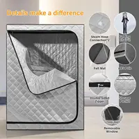 ซาวน่าไอน้ําแบบพกพาเต็นท์ 2 คนซาวน่าสําหรับโฮมสปาพร้อมเก้าอี้พับ 2 ตัวพื้นที่ขนาดใหญ่ในร่มซาวน่าห้องไอน้ําพร้อม Steamer 2