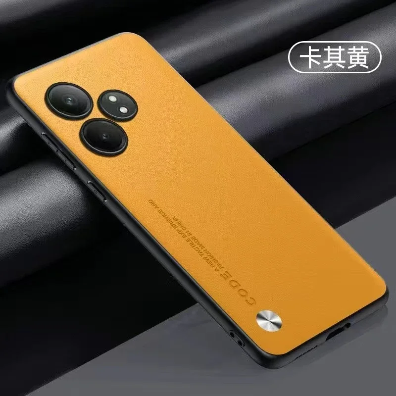 Elegant Leather Shockproof Phone Case with Camera Protection and Matte Silicone Back