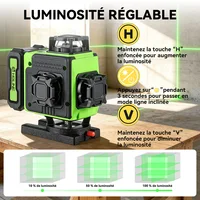 HGLINE 16 lignes niveau Laser APP télécommande niveaux horizontaux verticaux affichage de puissance de la Machine nivellement Laser avec trépied de 100 cm 4