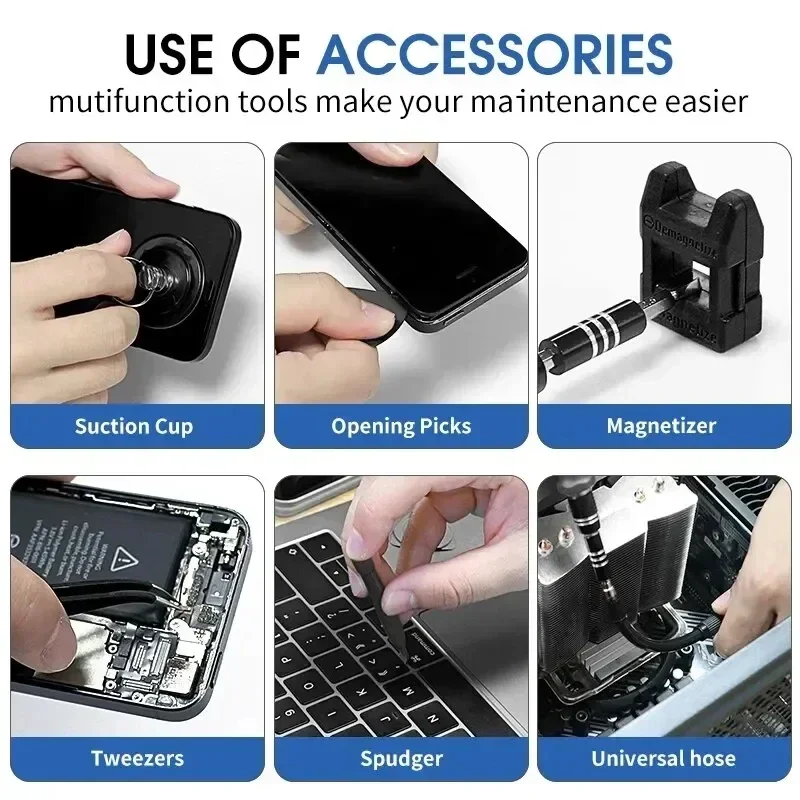 Screwdriver Set Electronics Screwdriver Set 115 in 1 Precision Screwdriver Tools Nut Driver Professional Magnetic Repair Tools Laptop Repair