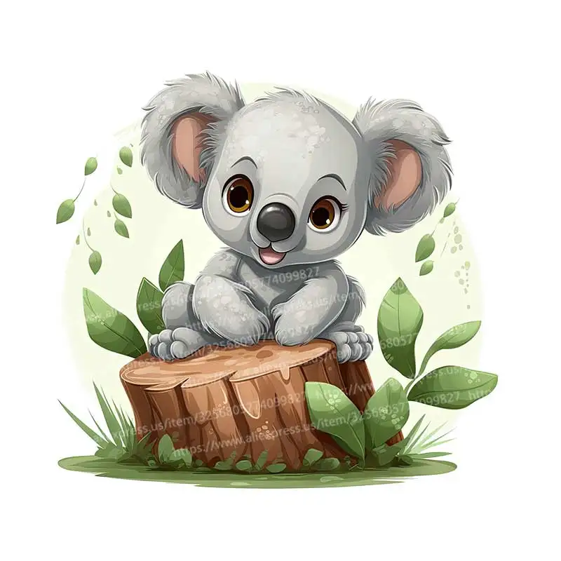 Cute Baby koala Toilet Sticker Bathroom Toilet Cover Sticker Wall Stickers Animal Accessories For Home BathRoom Decoration S18