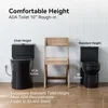 Elongated One Piece Toilet 10" Rough-in, Matte Black Toilets, Powerful Dual Flush Modern Toilet 4