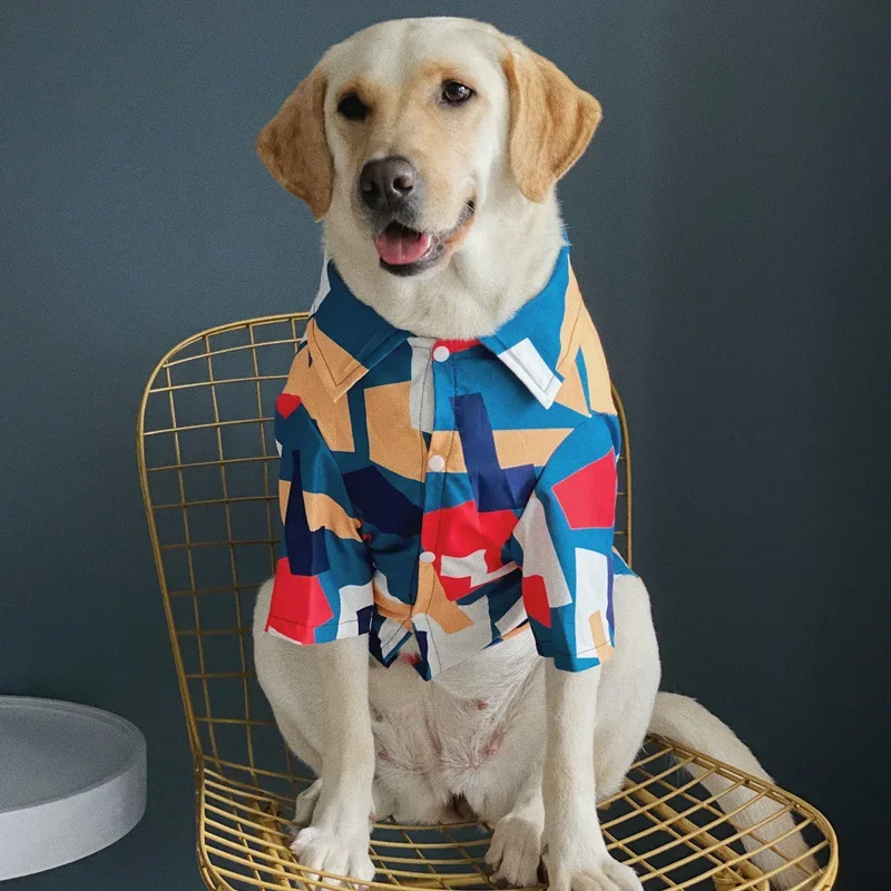 애완 동물 여름 옷 작은 큰 대형 개 셔츠 Samoyed Border Collie Husky Labrador Golden Retriever Weimaraner 개 의류 코트