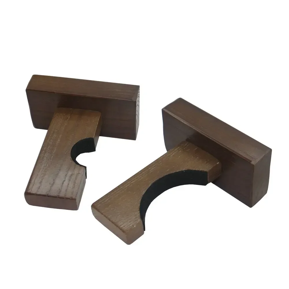 Baseball Softball Bat Rack Wood Felt Liner Wall Mount for Horizontal Display-Solid Ash Tree Hidden Screws Handmade Brown