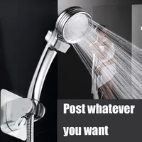 Adjustable Shower Head Holder Self-adhesive Handheld Drill-free Showerhead Rack Punch-free Chrome Bathroom Wall Mount Bracket 2