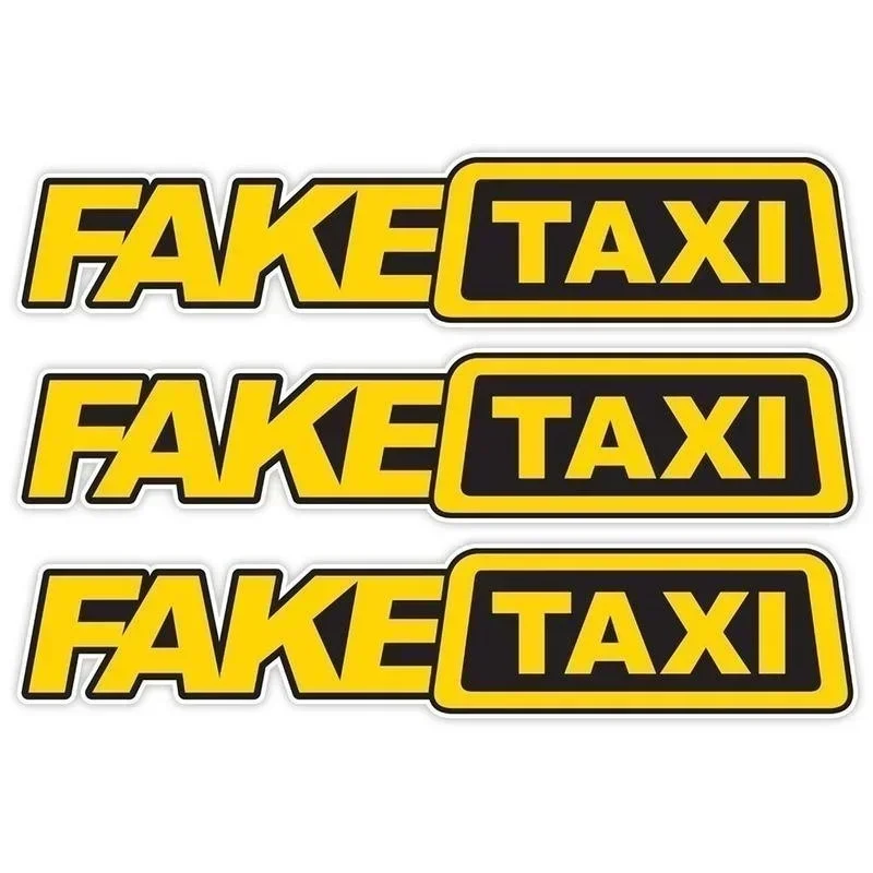 1 Pack of Fake Taxi Stickers Vinyl Decals Car Window Drift Funny Stickers
