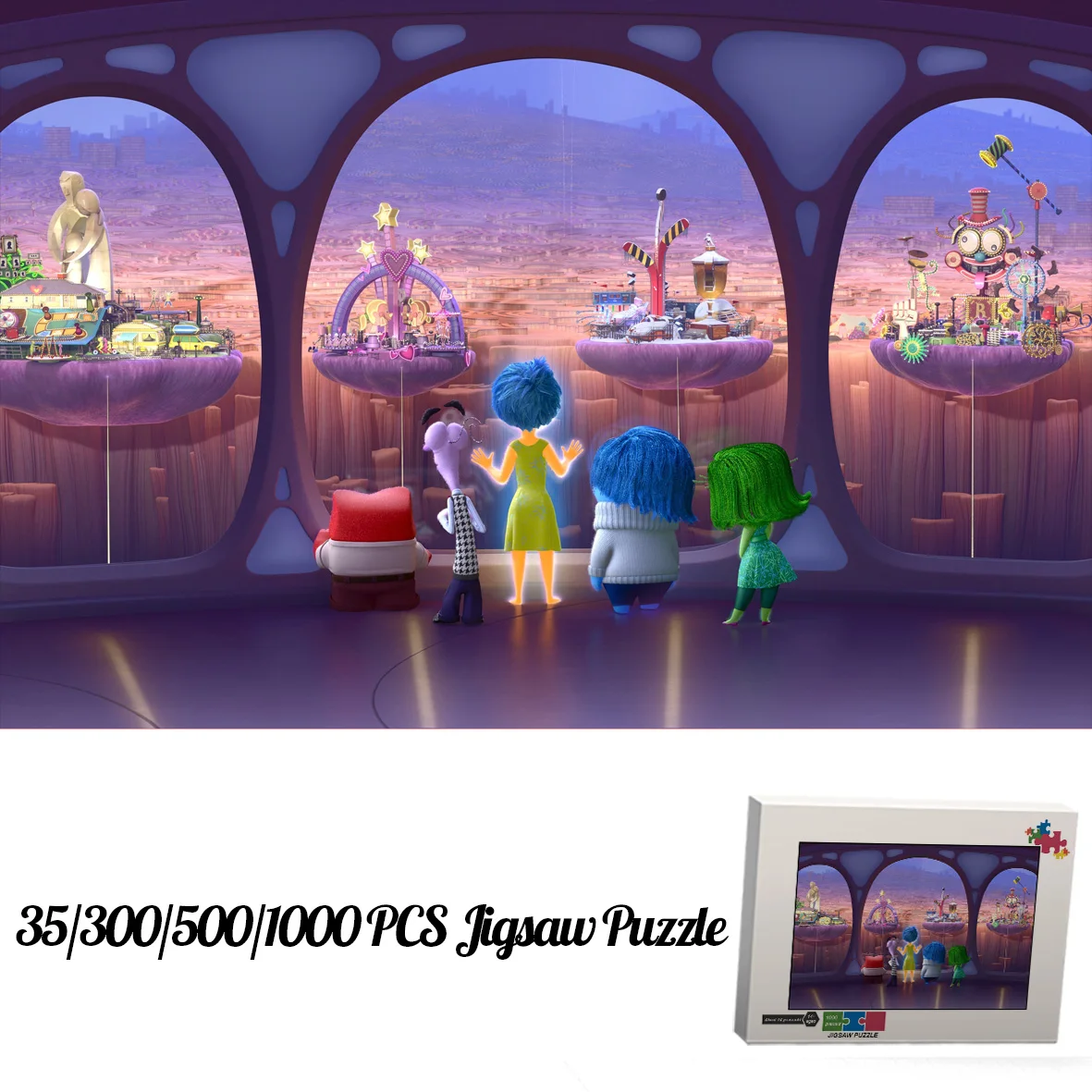 Disney Jigsaw Puzzles for Kids and Adults Animated Film Inside Out 35 300 500 1000 Pieces of Wooden Puzzles Cartoon Unique Toys disney 35 300 500 1000 jigsaw puzzles animated film the lion king wooden cartoon box puzzles for kids and adults unique toys