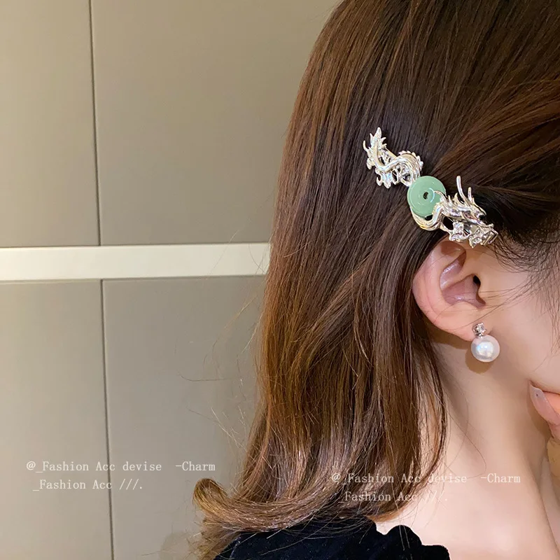 

New Chinese Style Dragon Shaped Bangs Side Hair Clip China-Chic Fashion Versatile High Quality Hair Accessories Women