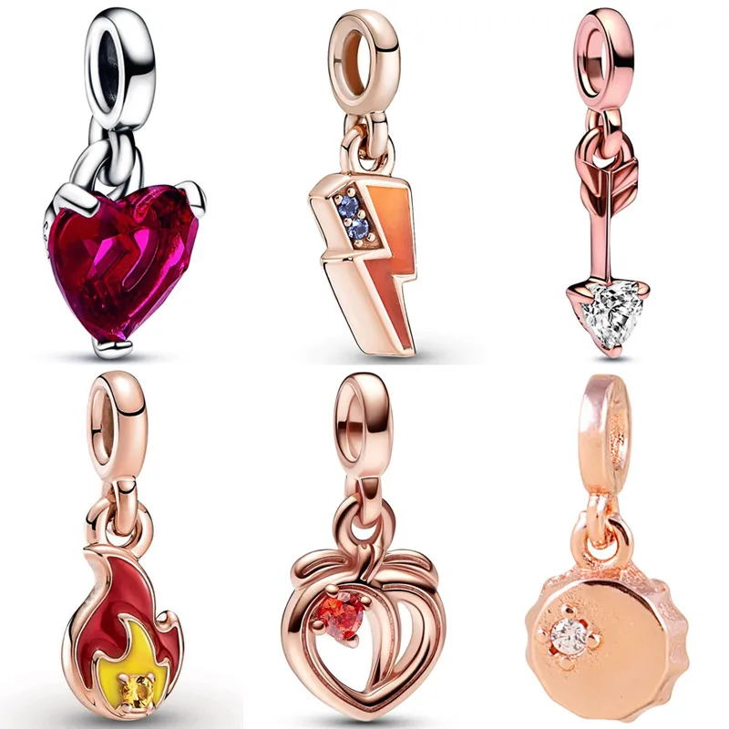 Me Broken Heart Arrow Of Love Lightning Bolt Mini Ciondolo Perline 925 Sterling Silver Me Charm Fit Braccialetto Popolare Gioielli Fai Da Te