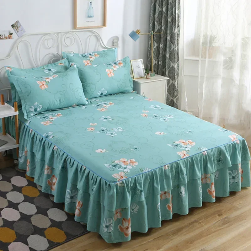 Bed Sheet Lace Skirt Elastic Fitted Double Bedspread Mattress Cover Bedding Elastic King Size Bedsheet