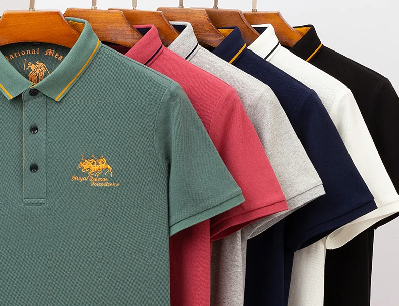 Besticktes Baumwoll-Poloshirt