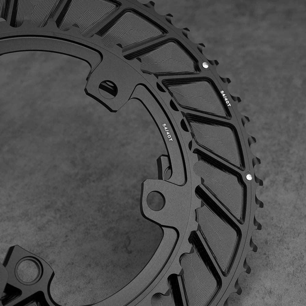 ZRACE UNCHAINED Kettenblatt 105 R7000 R7100 / ULTEGRA R8000 R8100/DURA-ACE R9100 R9200 Asymmetrisches Straßenkettenblatt 50-34 52-36 54-40 – Detail 6