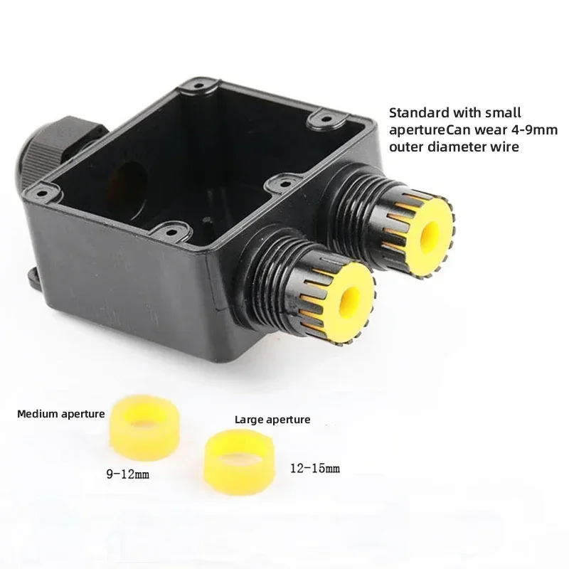 Electrical Junction Box IP68 Waterproof 3 Way Y Type 3pin 4-14mm Electrical Cable Wire Connectors 24A 450V External Electrical Terminals