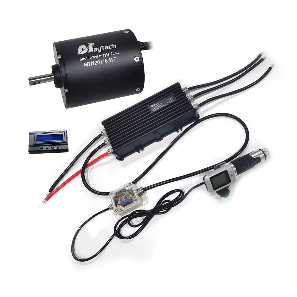 

Maytech Electric Boat DIY Kit Waterproof 18KW Motor 500A ESC Speed Control with Wired Throttle for Catamaran Jetski Outboards