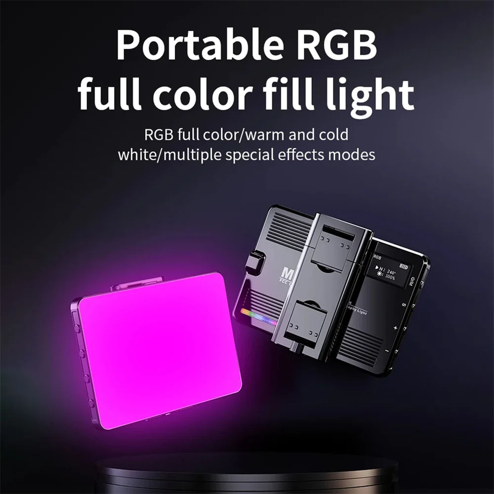 RGB LED 비디오 조명 사진 필 폰 카메라 조명 패널, LCD 디스플레이 콜..