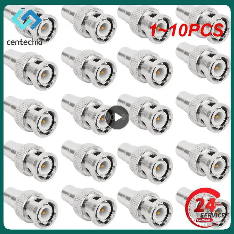 

1~10PCS ESCAMSet BNC Male Plug To F Female Jack Coax Connector Adapter For CCTV Camera