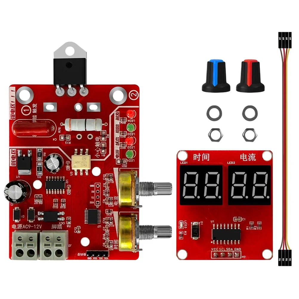 

Adjustable Spot Welding Controller Welder Board PCB Circuit DIY Equipment Panel Time Current Machine 40A 100A Digital Display