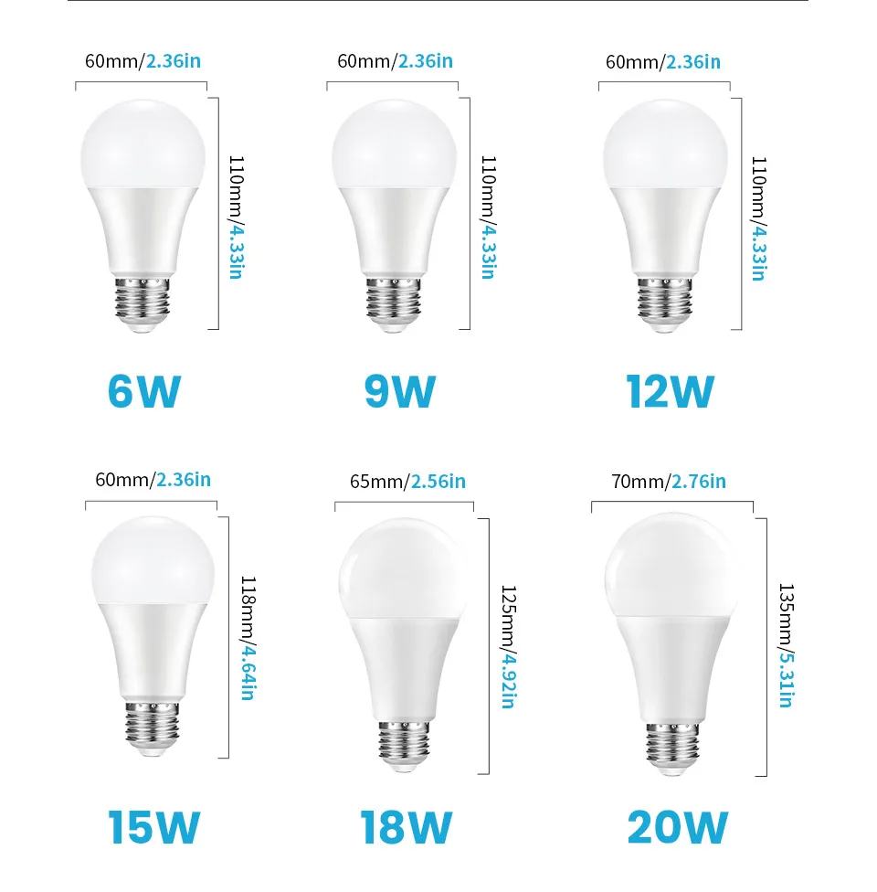 2 pcs Radar Detection LED Bulb 220V 6W 9W 12W 15W 18W 20W E27 Radar Motion Induction Led Lamp Built-in Radar For Home Stair