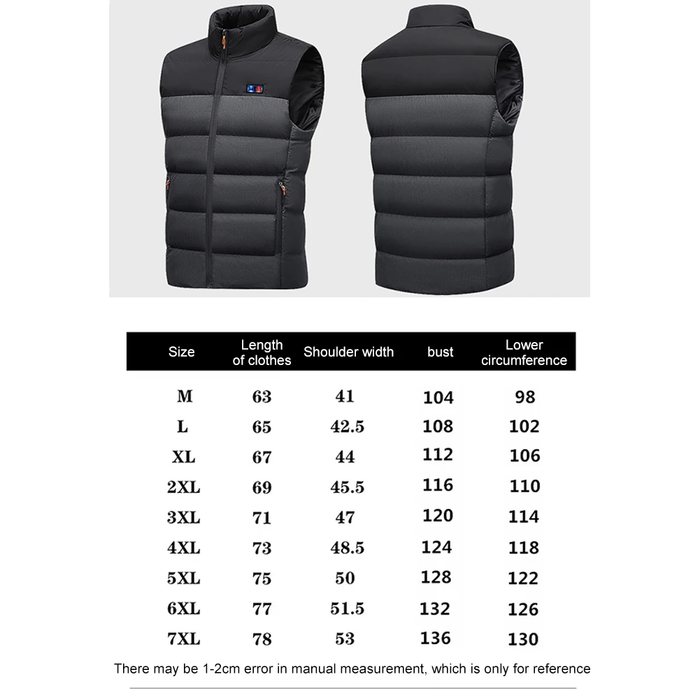 11 Places Heated Jackets Men Hunting Jackets Winter Outdoor Coat Hooded Electric Heated Vest Thermostatic Winter Hunting
