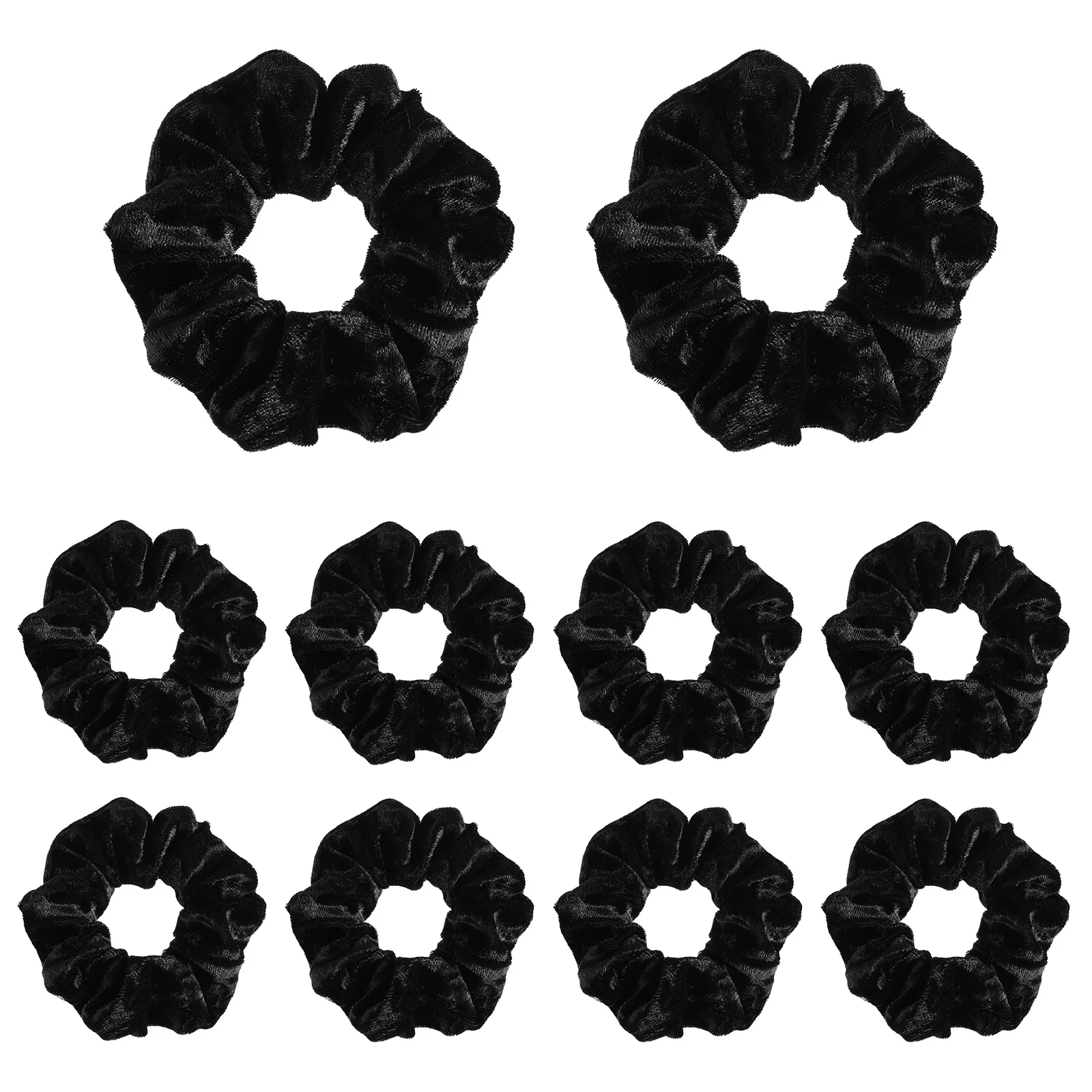 

Резинки для волос 10 шт., резинки для волос, эластичные резинки для конского хвоста, Черные резинки для густых и тонких волос