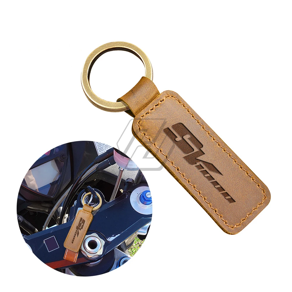

For Suzuki SV1000 SV1000S Motorcycle Cowhide Keychain Key Ring