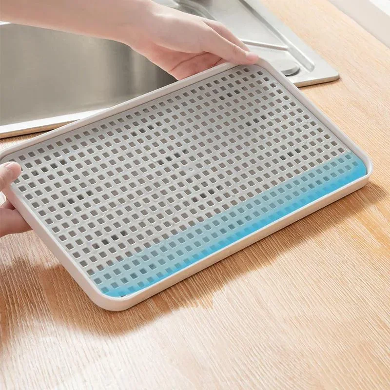 Kitchen tray fruit drain rectangular bowl rack chopsticks box storage water cup drain fruit basket tea organizer