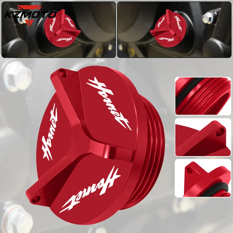 

For HONDA Hornet 600 900 HORNET CB600F 2007 2008 2010 2011 2012 Motorcycle CNC Aluminum M20*2.5 Engine Oil Filter Cup Plug Cover