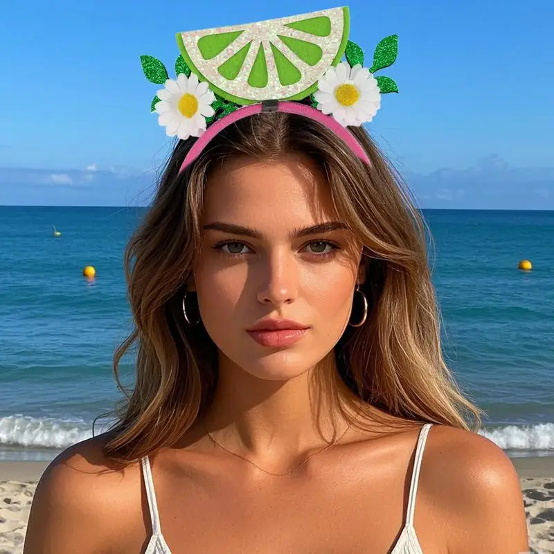 Hawaiian Headbands For Women Headwear Hairband For Beach Set Of 8 Beach Party Hair Hoop Kids Adults Carnival Dress Up Floral