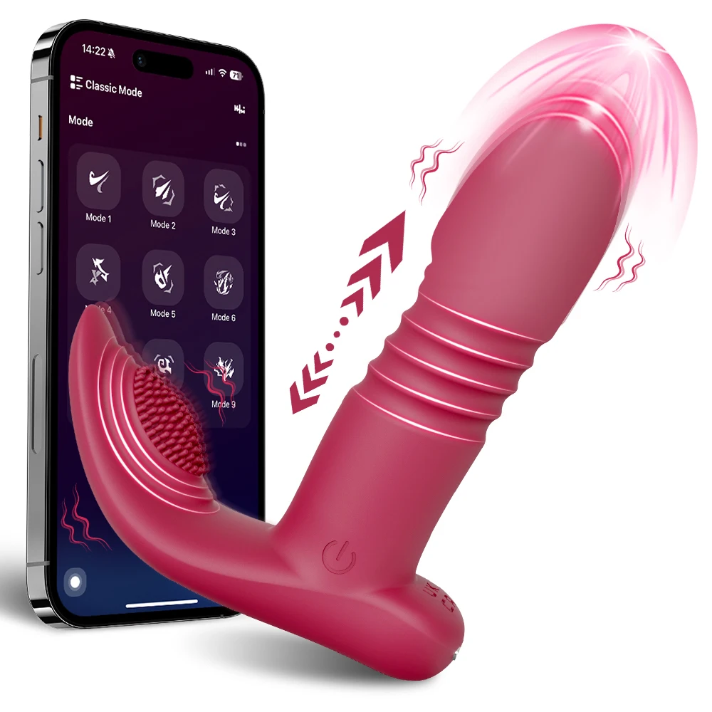 APP-Steuerung Thursting Vagina Vibrator für Frauen Tragbare Höschen G-Punkt Klitoris Vibrator Weibliche Masturbation Sexspielzeug für Frauen