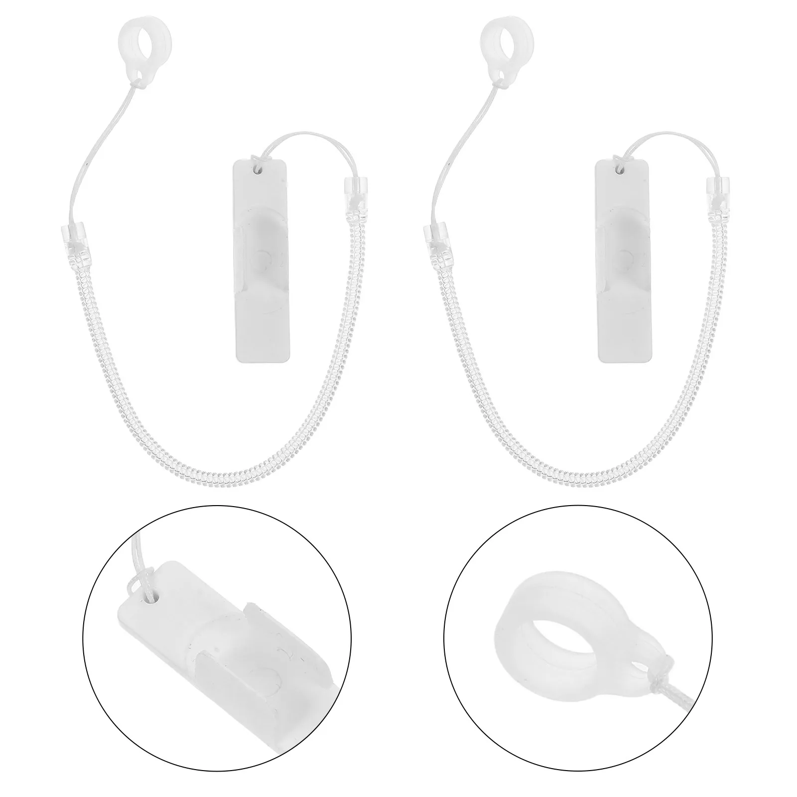 2Pcs 스타일러스 펜 스프링 로프 분실 방지 끈(접착식 고정 베이스 포함) 터치스크린 태블릿용 개폐식 디자인 실리콘 그립
