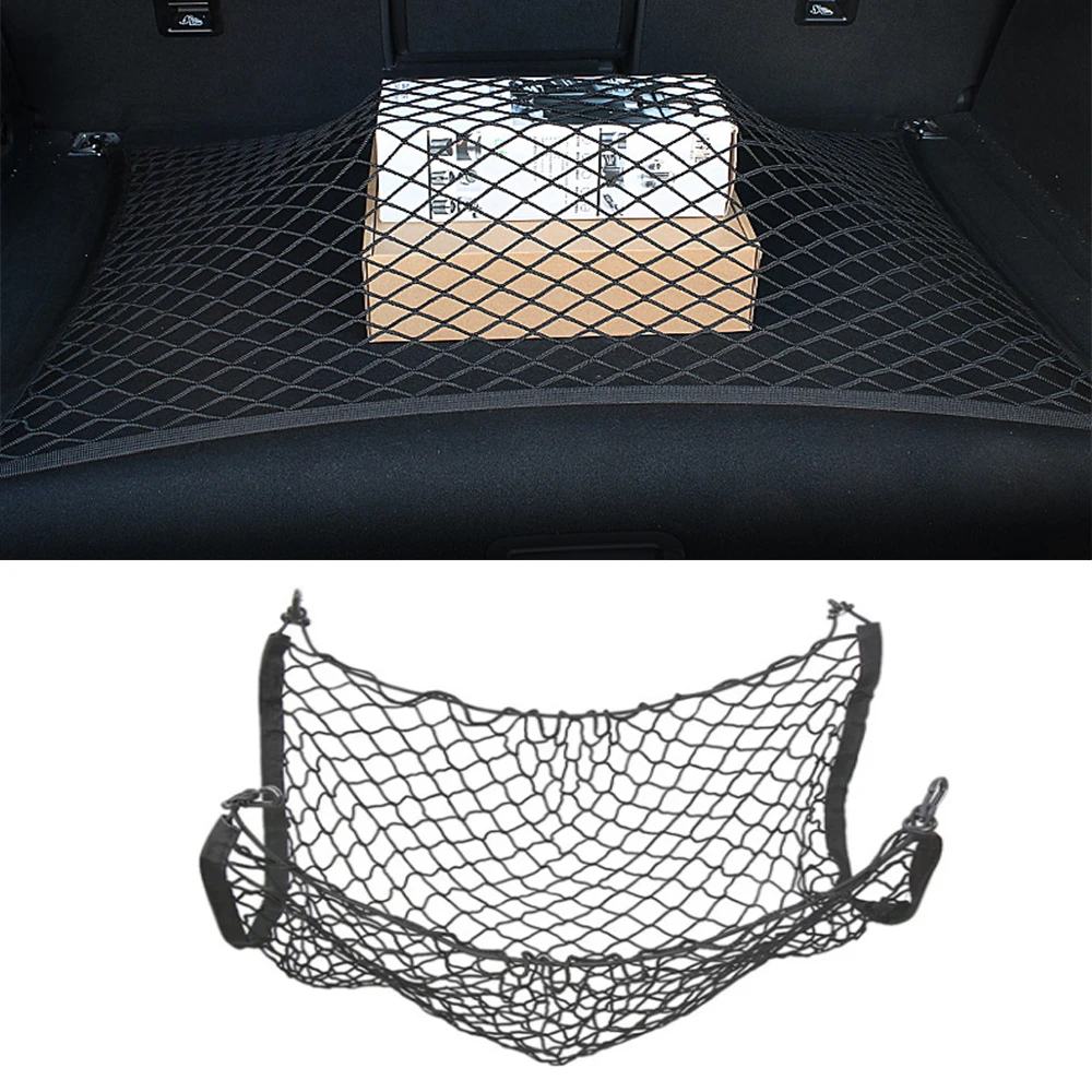 Para Audi A4 B9 B8 A3 8Y 8P 8V A5 A6 Q3 Q5 Q7 red para maletero de coche equipaje malla de nailon organizador de almacenamiento de camión accesorios de bolsillo de red