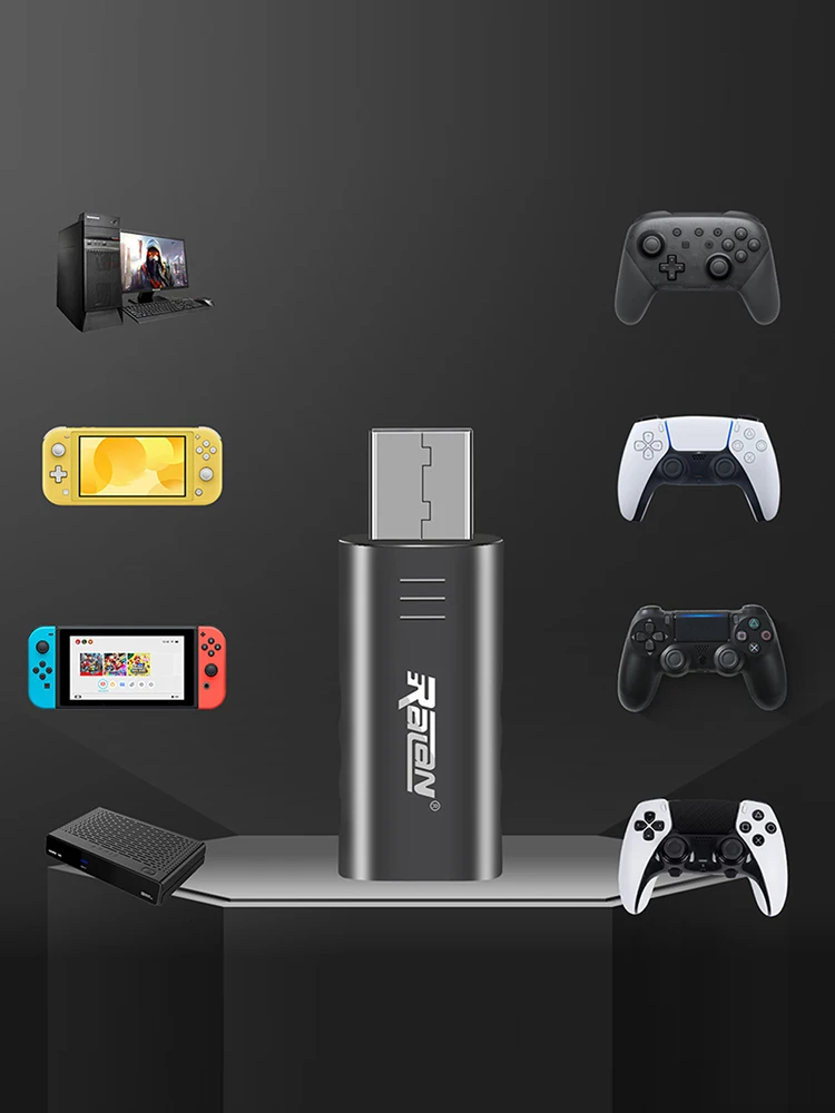 컨트롤러 PC 무선 어댑터 USB 수신기 블루투스 호환 5.3 게임패드 컨버터 컨트롤러용 컨트롤러 어댑터