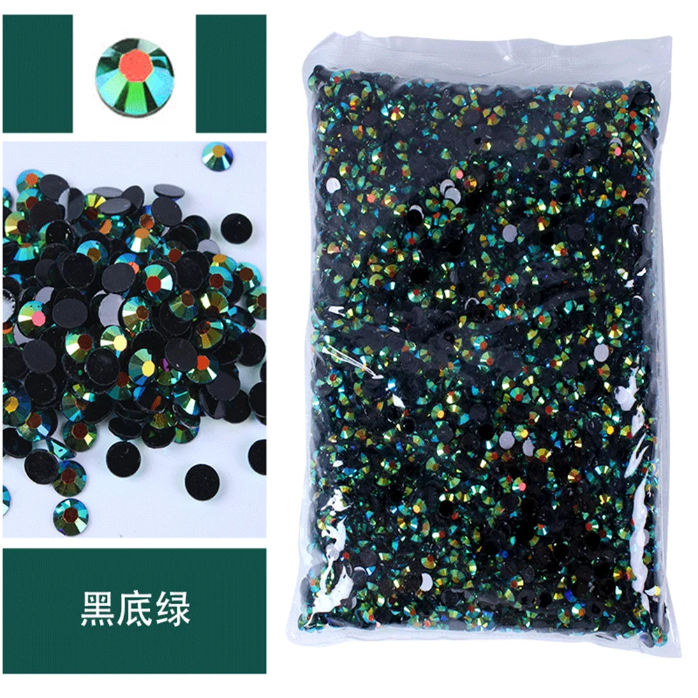 Vibrant Jelly AB Color FlatBack Resin Rhinestones for Nail Art and Garment Embellishment
