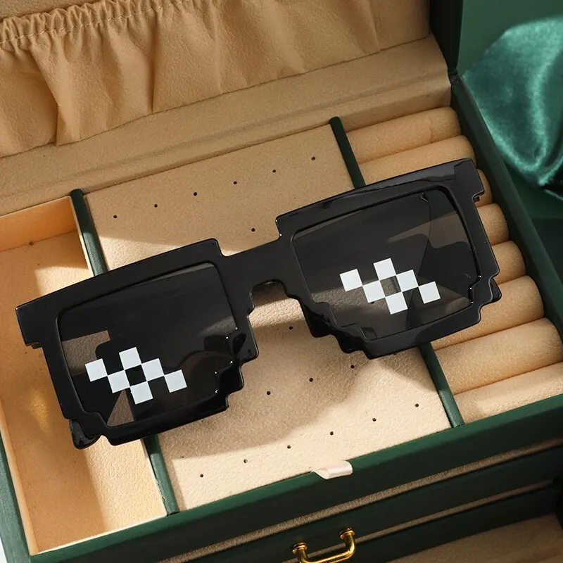 3pcs Mosaic Glasses For Both Men And Women Toy Decorative Mirror Cool Sunglasses
