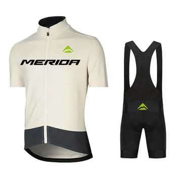 2023 통기성 사이클링 저지 세트, MTB 유니폼, 자전거 의류, 자전거 셔츠, 로파 시클리스모 빕팬츠, 메리다, 여름